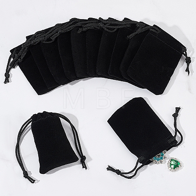  60Pcs Rectangle Velvet Drawstring Pouches TP-NB0001-66A-1