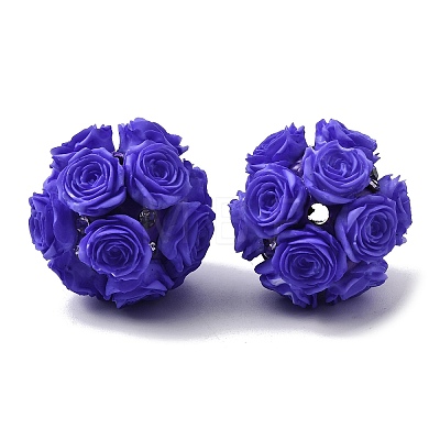 Opaque Acrylic & Rhinestone & Resin Beads OACR-D039-06-1