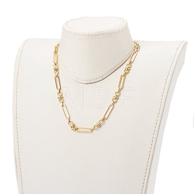 Brass Link Chain Necklaces X-NJEW-JN03365-1