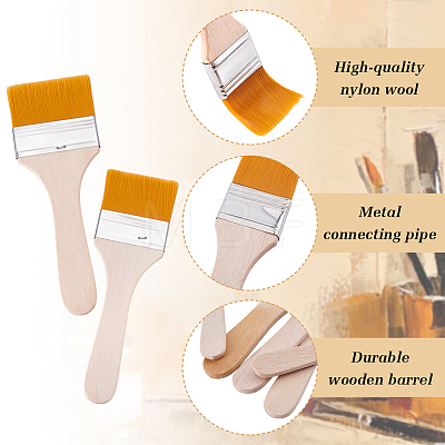 Nylon Paint Brushes with Wooden Handle AJEW-WH0871-15-1