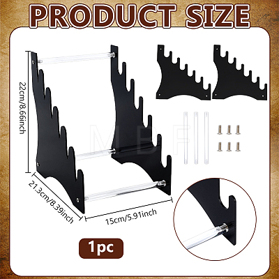 6-Tier Acrylic Sword Display Riser Stands ODIS-WH0099-261-1
