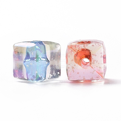 Luminous Transparent Acrylic Beads OACR-P011-08O-1