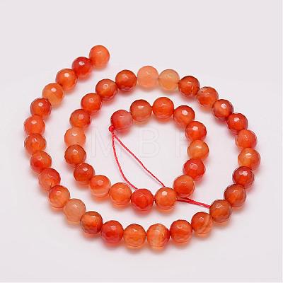 Natural Agate Beads Strands G-G882-8mm-A03-1-1