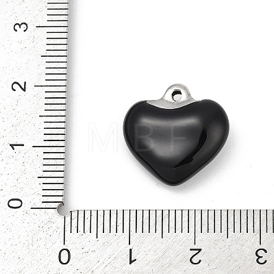 304 Stainless Steel Enamel Pendants STAS-Q350-19P-B-1