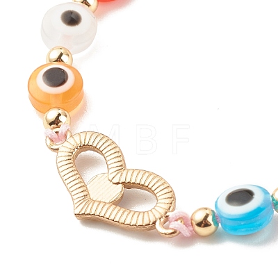 12Pcs 12 Style Resin Evil Eye Braided Bead Bracelets Set BJEW-JB08337-1