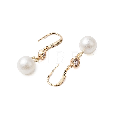 Acrylic Pearl Pendants Dangle Earrings EJEW-JE06017-1