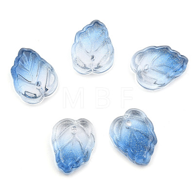 Two-Tone Transparent Glass Charms X-GLAA-H016-15A-1