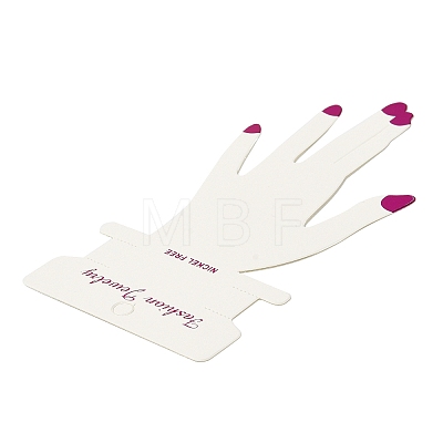 Hand Shaped Cardboard Paper Bracelet Display Cards X-CDIS-M005-06-1