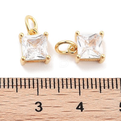 Brass Glass Pendants X-KK-P271-22G-1