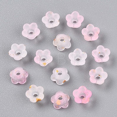 Frosted Transparent Acrylic Beads OACR-N137-72B-1