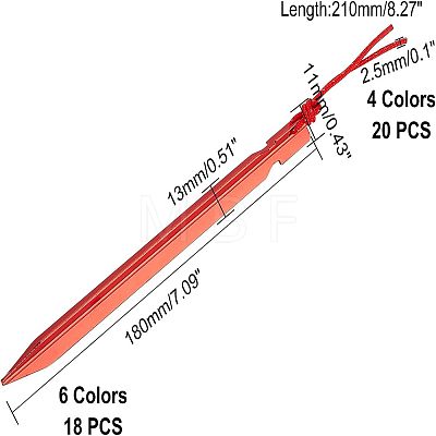 SUPERFINDINGS Aluminum Alloy Tent Stakes FIND-FH0001-72-1