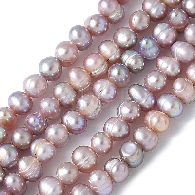 Natural Cultured Freshwater Pearl Beads Strands PEAR-I007-07M-02-1