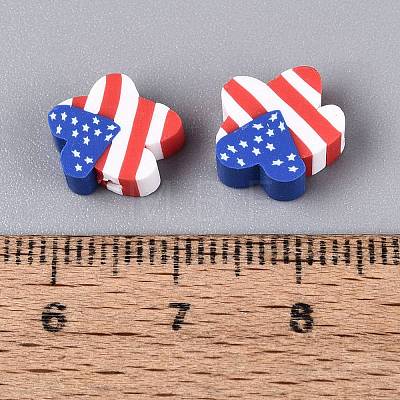 Independence Day Handmade Polymer Clay Beads CLAY-Q253-11A-1