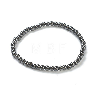 Synthetic Non-magnetic Hematite Beaded Stretch Bracelets BJEW-D446-A-22-1