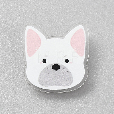 Cartoon French Bulldog Acrylic Brooch JEWB-TAC0016-05L-1