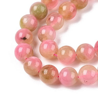 Dyed Natural White Jade Beads Strands G-T138-10mm-210-30-1