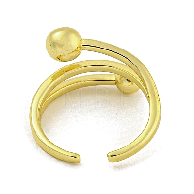 Brass Cuff Rings for Women RJEW-E294-01G-02-1