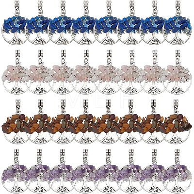 32Pcs 4 Style Alloy European Dangle Charms G-FH0001-48-1