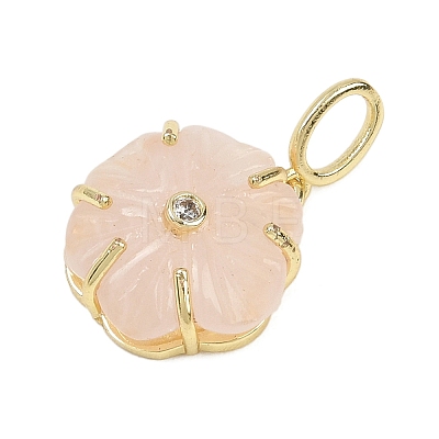 Natural Rose Quartz Carved Pendants G-G330-01G-04-1