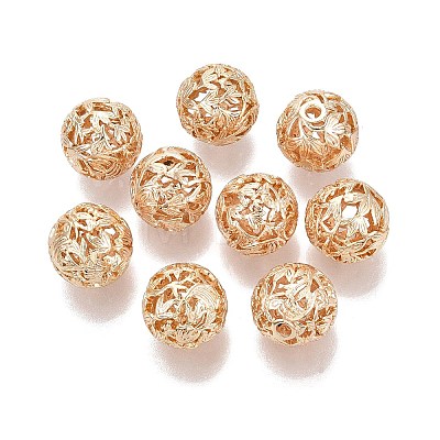 Brass Filigree Beads KK-ZX026-12G-1