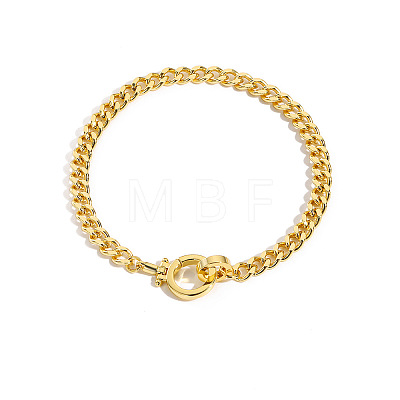 Brass Curb Chains Bracelets for Women FS-WGC8AF4-04-1