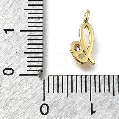 Brass Micro Pave Cubic Zirconia Pendants KK-B132-12G-L-1