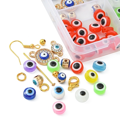 Evil Eye Theme DIY Earrings Jewelry Makings Kits DIY-FS0003-69-1