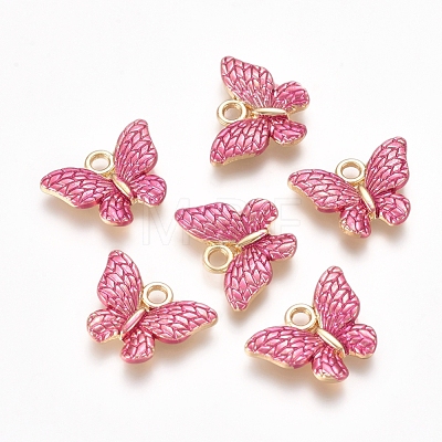 Golden Plated Alloy Enamel Pendants PALLOY-CJC0001-31E-1