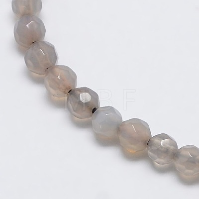 Natural Agate Round Beads Strand G-L084-4mm-08-1
