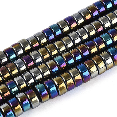AB Color Plated Opaque Glass Beads Strands GLAA-T026-4x8mm-P01-1