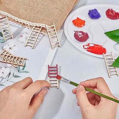 Ladder Unfinished Wooden Ornaments WOOD-WH0100-31-1