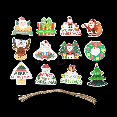 Christmas Theme Paper Big Pendant Decorations HJEW-F018-01-1