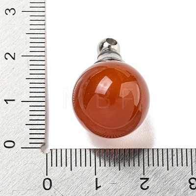 Natural Dyed & Heated Carnelian Perfume Bottle Pendants G-K338-22P-13-1