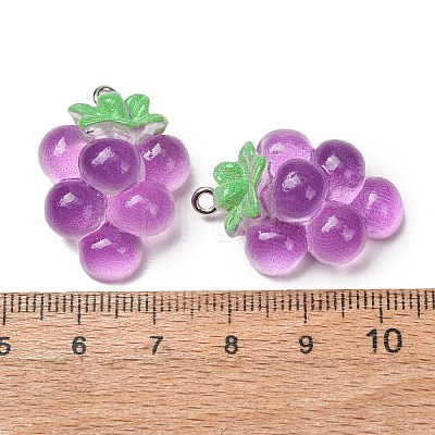 Fruit Theme Opaque Resin Imitation Food Pendants RE-CBA49A8-04G-1
