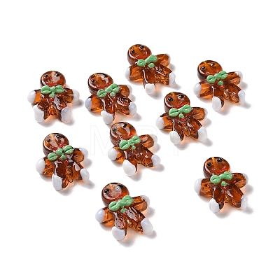 Gingerbread Man Handmade Lampwork Beads LAMP-G150-04-1