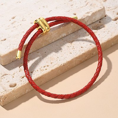 Leather Braided Cord Bracelets BJEW-G675-06G-15-1