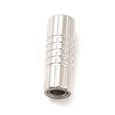 304 Stainless Steel Magnetic Clasps with Glue-in Ends STAS-K006-3mm-33C-1