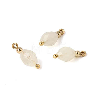 Heated Natural Lemon Quartz Pendants GG-CBACE45-03G-06-1