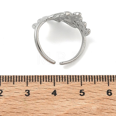 304 Stainless Steel Cuff Open Rings for Women RJEW-L341-02D-P-1