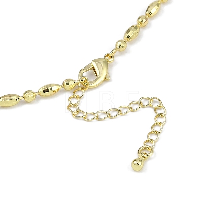 Rack Plating Brass Oval Link Chain Necklaces for Women NJEW-K382-13B-G-1