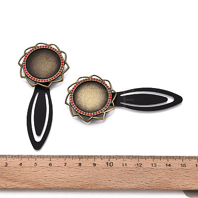 Alloy & Iron Bookmark Cabochon Settings PALLOY-N184-10AB-1
