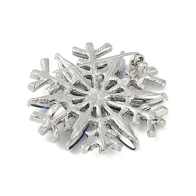 Christmas Snowflake Alloy Rhinestones Brooches JEWB-S022-06A-1