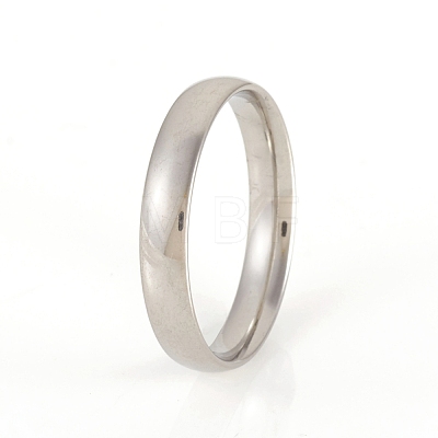 201 Stainless Steel Plain Band Rings X-RJEW-G107-4mm-10-P-1
