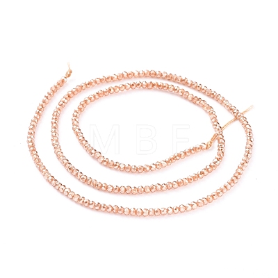 Electroplate Glass Beads Strands X-EGLA-F149-PL-02-1