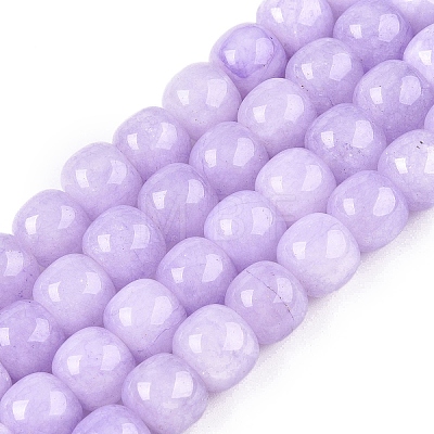 Dyed Natural White Jade Beads Strands G-T138-S18-1