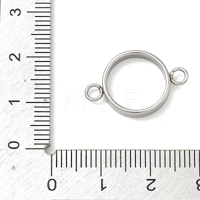 304 Stainless Steel Open Back Bezel Connector Charms STAS-B126-05A-P-1