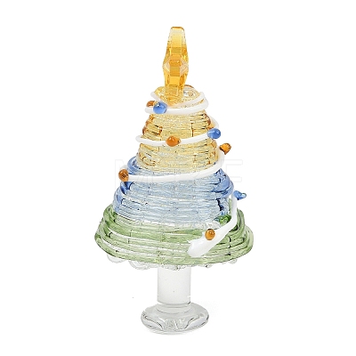 Handmade Lampwork Christmas Tree Ornaments LAMP-C026-06H-1