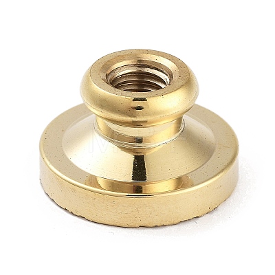 Texture Theme Roung Brass Stamp Head AJEW-M036-06D-G-1