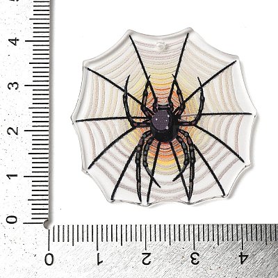 Spider Web Acrylic Pendants OACR-S144-01-1