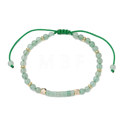 Natural Green Aventurine Braided Bead Bracelets BJEW-JB11241-03-1